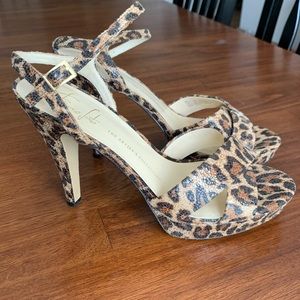 Franco Sarto leopard dressy platform sandal